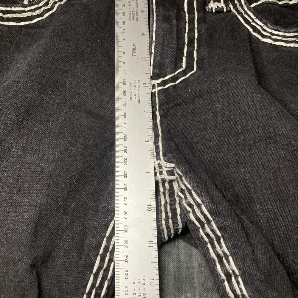 Affliction Jeans Womens Size 29 Cooper Straight Leg Thick Stitch Embroidered Y2K - Picture 6 of 9